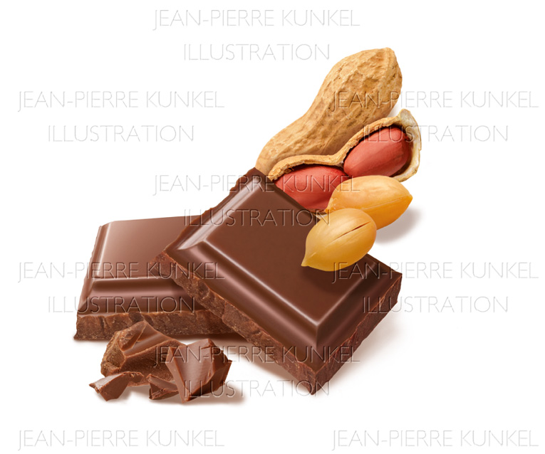 Schokolade mit Erdnüssen
